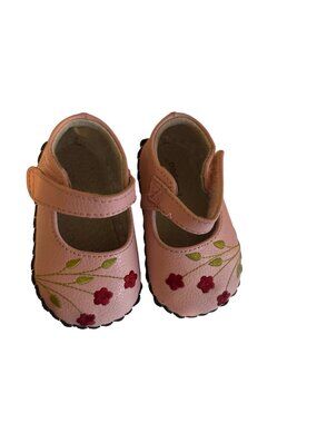 Pediped Originals Caroline Infant Crib Shoes Pink Floral Size 0-6 Months  VGC